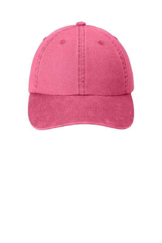 Mens hats with calming hues-Port Authority Mens Adjustable Hat - Bright Pink