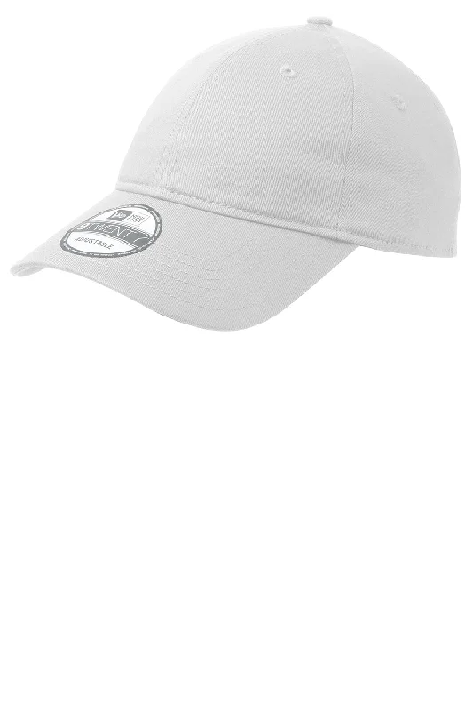 Mens hats for trail running-New Era Mens Adjustable Hat - White