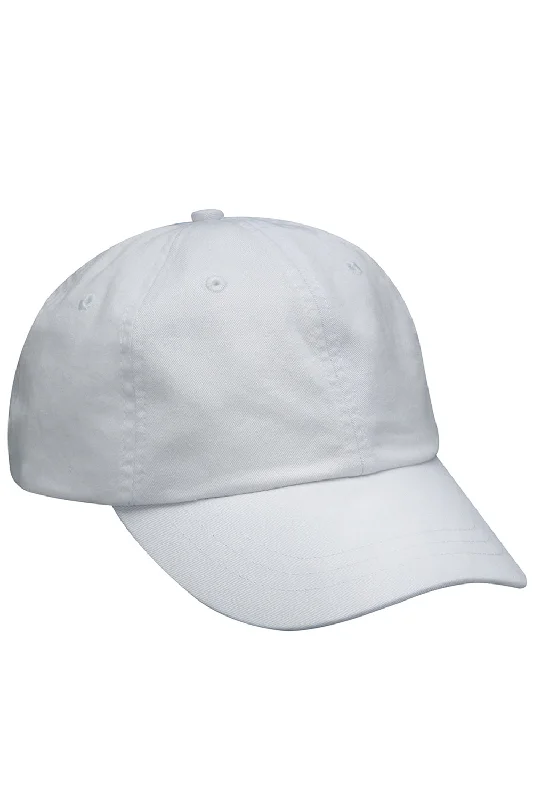 Mens hats with metallic accents-Adams Mens Adjustable Hat - White