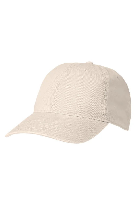 Mens hats with durable material-Russell Athletic Mens R Adjustable Dad Hat - Off White