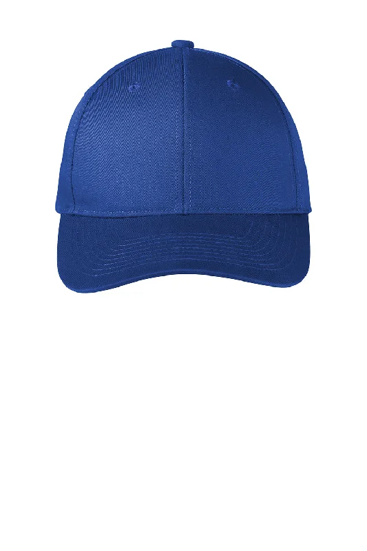 Mens hats with leather-Port Authority Mens Fine Twill Snapback Hat - Royal Blue