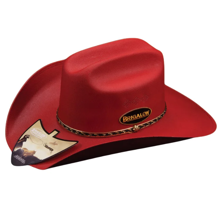 Beanies & Headbands with Grid Look-Brigalow Kids Cheyenne Western Hat - Red