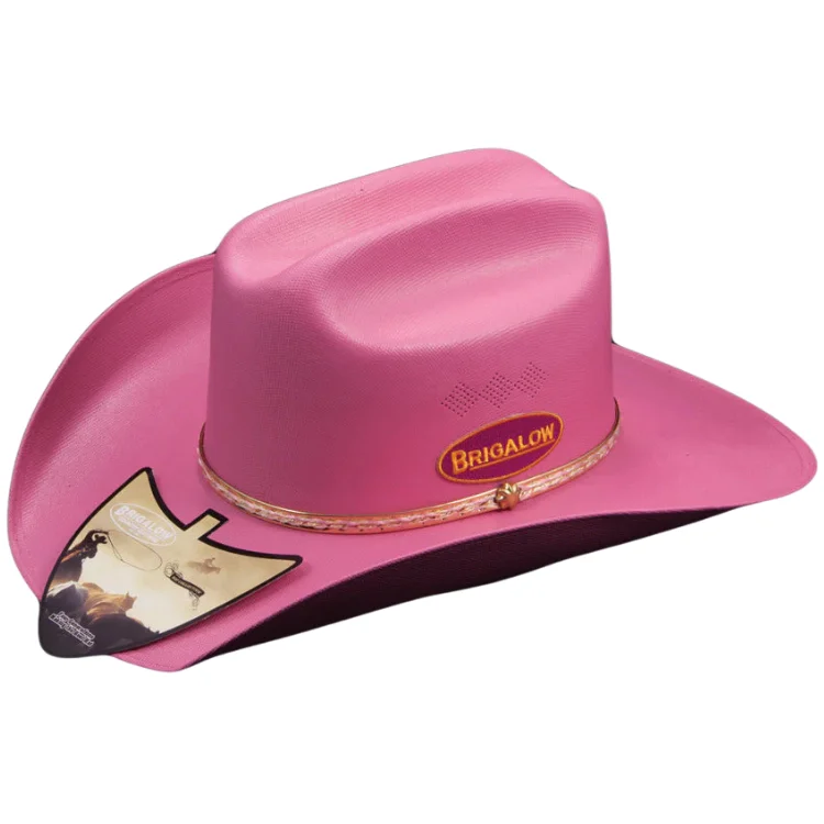 Beanies & Headbands for Heavy Work-Brigalow Kids Cheyenne Western Hat - Mid Pink