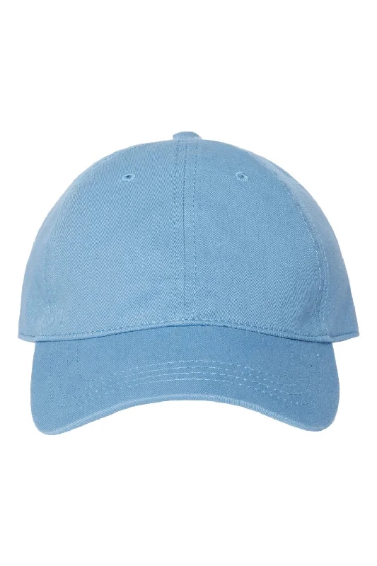 Mens hats for mild weather-Cap America Mens Relaxed Adjustable Dad Hat - Sky Blue