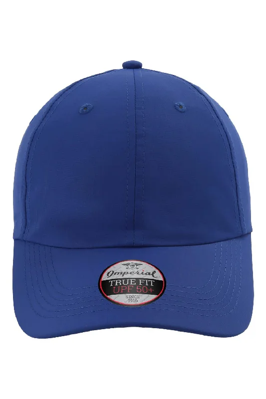 Mens hats with dry technology-Imperial Mens The Original Performance Moisture Wicking Adjustable Hat - Cobalt Blue