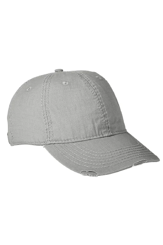 Mens hats for peaceful nights-Adams Mens Distressed Adjustable Hat - Grey