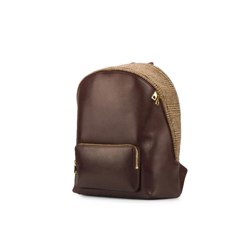 Mens hats for transitional weather-DapperFam Luxe Men's Back Pack in Tweed Sartorial