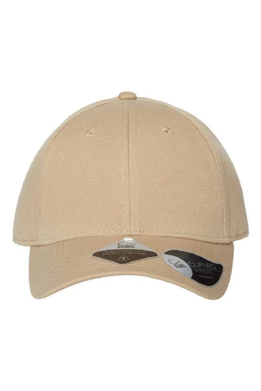 Mens hats for short trips-Atlantis Headwear Mens Sustainable Adjustable Hat - Khaki