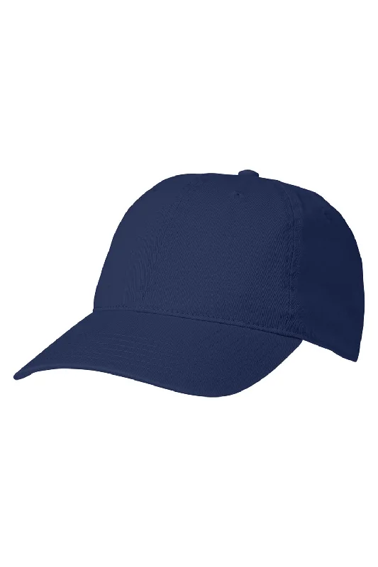 Mens hats with sports logos-Russell Athletic Mens R Adjustable Dad Hat - Navy Blue