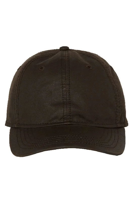 Mens hats for travel outings-Dri Duck Mens Landmark Canvas Adjustable Hat - Dark Brown