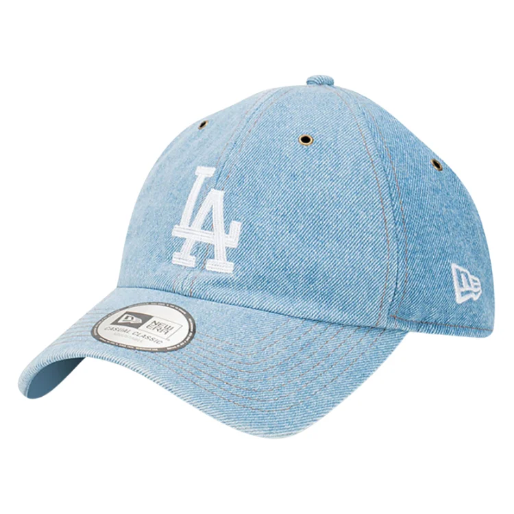 Beanies & Headbands for Sleepwear-New Era Los Angeles Dodgers Casual Classic - Washed Indigo Denim/White