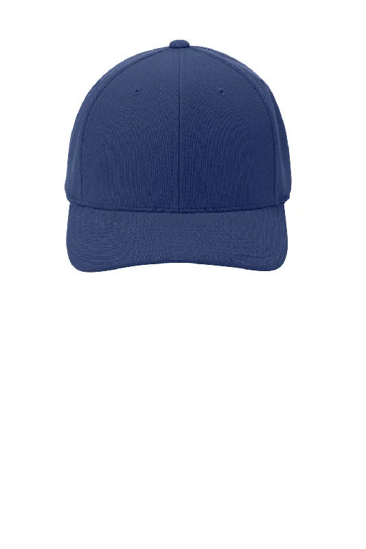 Mens hats for warm nights-Port Authority Mens Stretch Fit Hat - Navy Blue