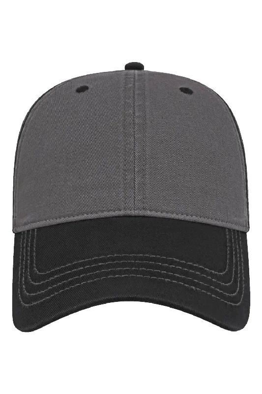 Mens hats for backpacking-Cap America Mens Relaxed Adjustable Dad Hat - Dark Grey/Black