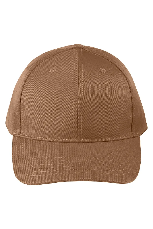 Mens hats with leather-Big Accessories Mens Twill Snapback Hat - Heritage Brown