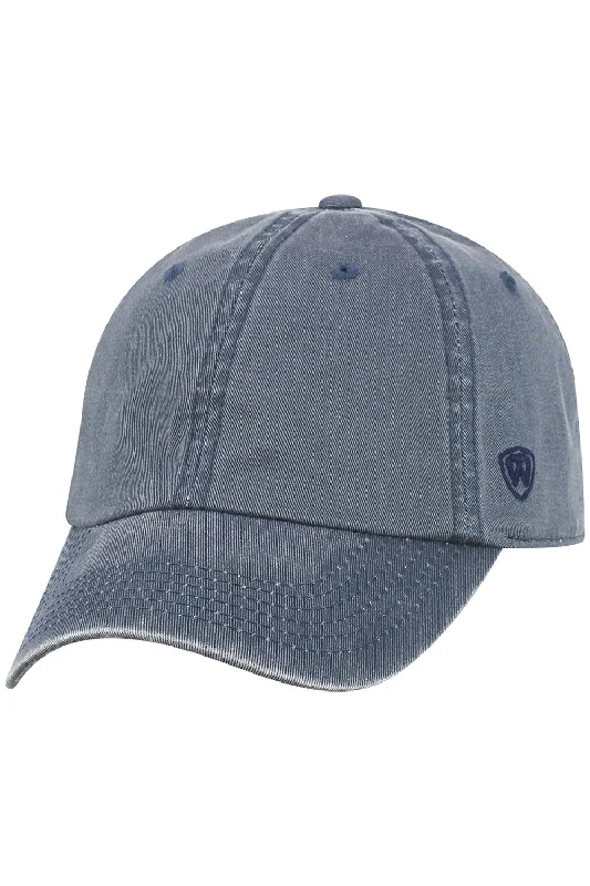 Mens hats for track running-J America Mens Park Adjustable Hat - Navy Blue