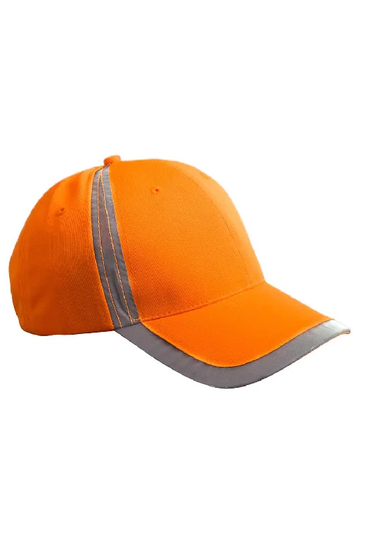 Mens hats for damp climates-Big Accessories Mens Adjustable Hat - Neon Orange