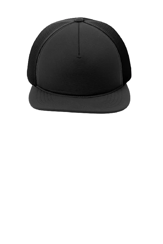 Mens hats with organic wool-Port Authority Mens Foam Outdoor Flexfit Adjustable Hat - Black