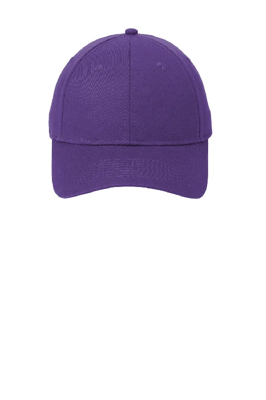 Mens hats with lasting wear-Port & Company Mens Twill Adjustable Hat - Purple