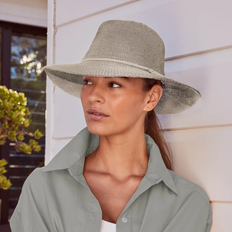 Cancer Council Ladies Jacqui Mannish Hat - Stone