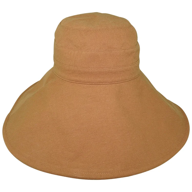 Beanies & Headbands for Sledding-Avenel Shapeable Wide Brim Hemp Hat - Rust