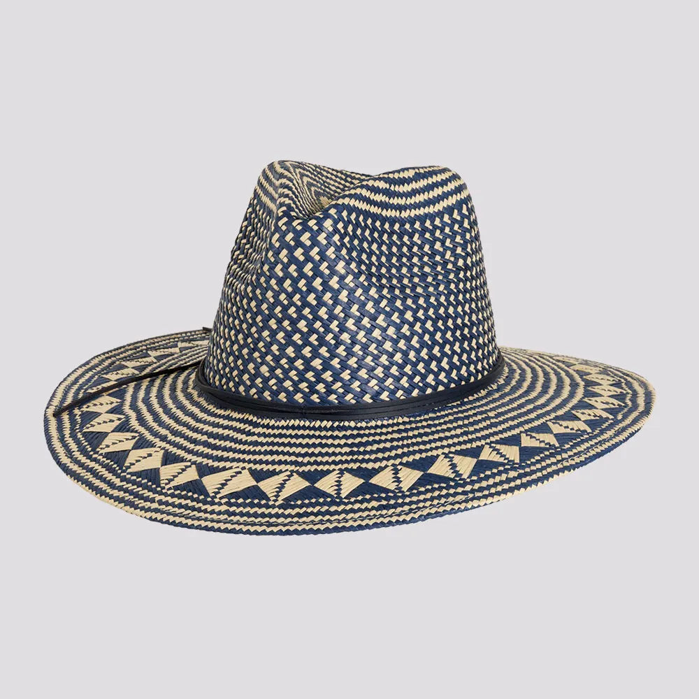 Sun hat for machine wash-Eppie | Mens Two Tone Toyo Straw Sun Hat