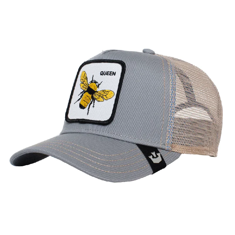 Beanies & Headbands for Soccer Fans-Goorin Brothers Queen Bee Trucker - Slate