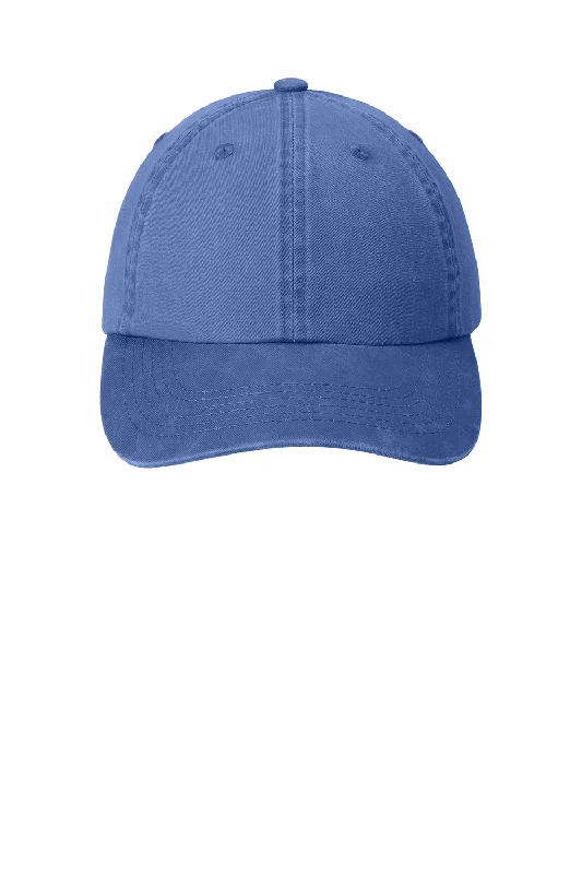 Mens hats for stormy weather-Port Authority Mens Adjustable Hat - Faded Blue