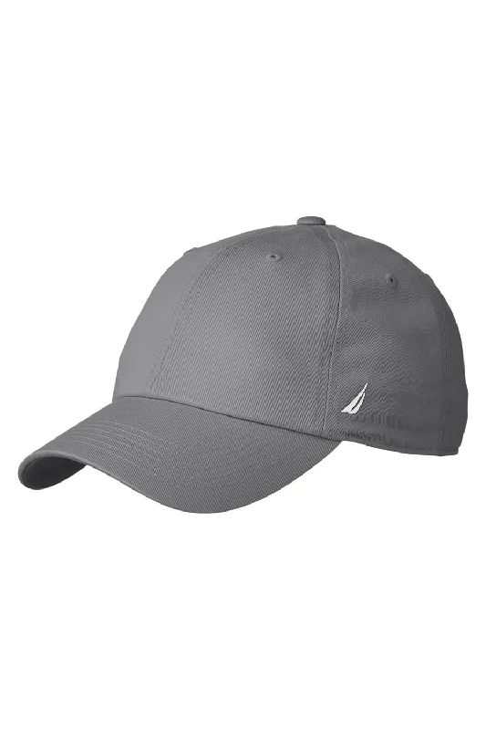 Mens hats for wet seasons-Nautica Mens J Class Adjustable Hat - Graphite Grey