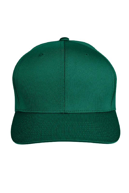 Mens hats with retro designs-Team 365 Mens Zone Performance Moisture Wicking Snapback Hat - Forest Green