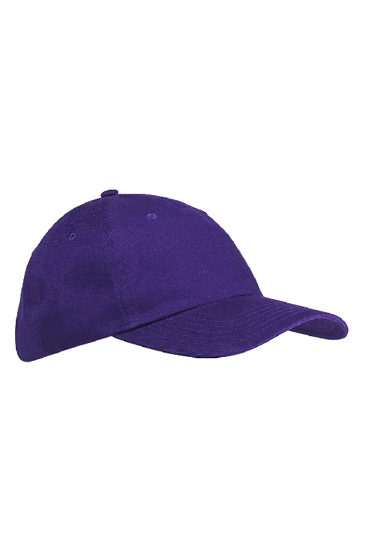 Mens hats with sleek designs-Big Accessories Mens Brushed Twill Adjustable Hat - Purple