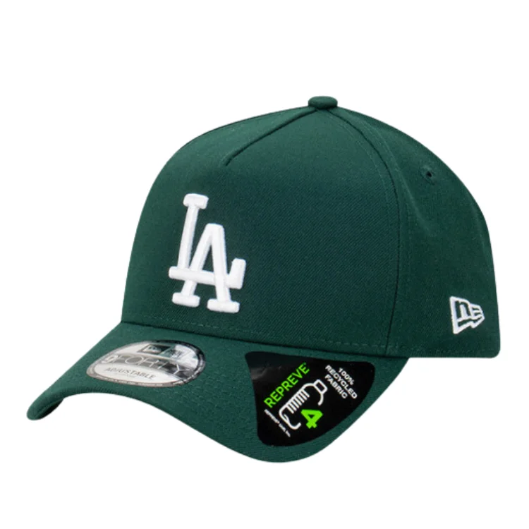 Beanies & Headbands for Outdoor Yoga-New Era Los Angeles Dodgers 9FORTY A Frame Cap - Dark Green/White