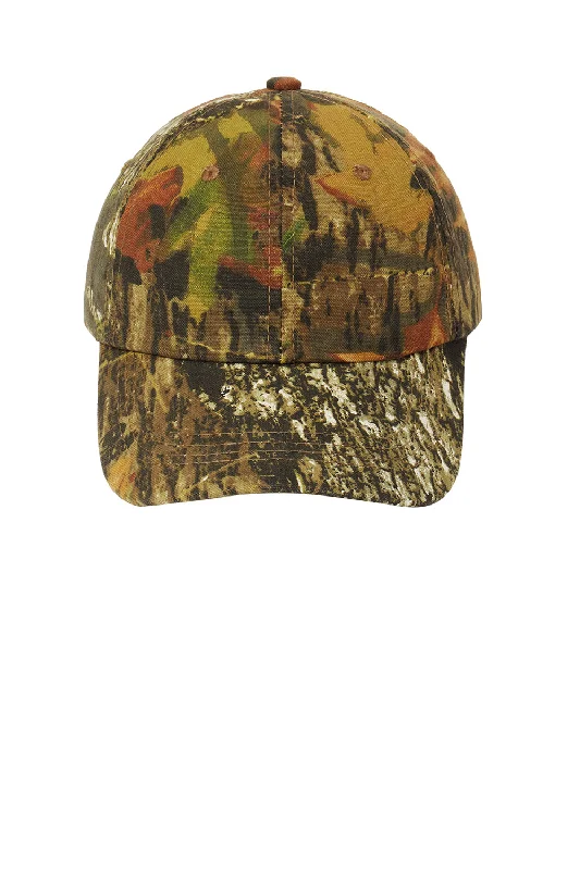 Mens hats for rainy mornings-Port Authority Mens Pro Camouflage Garment Washed Adjustable Hat - Mossy Oak New Break Up