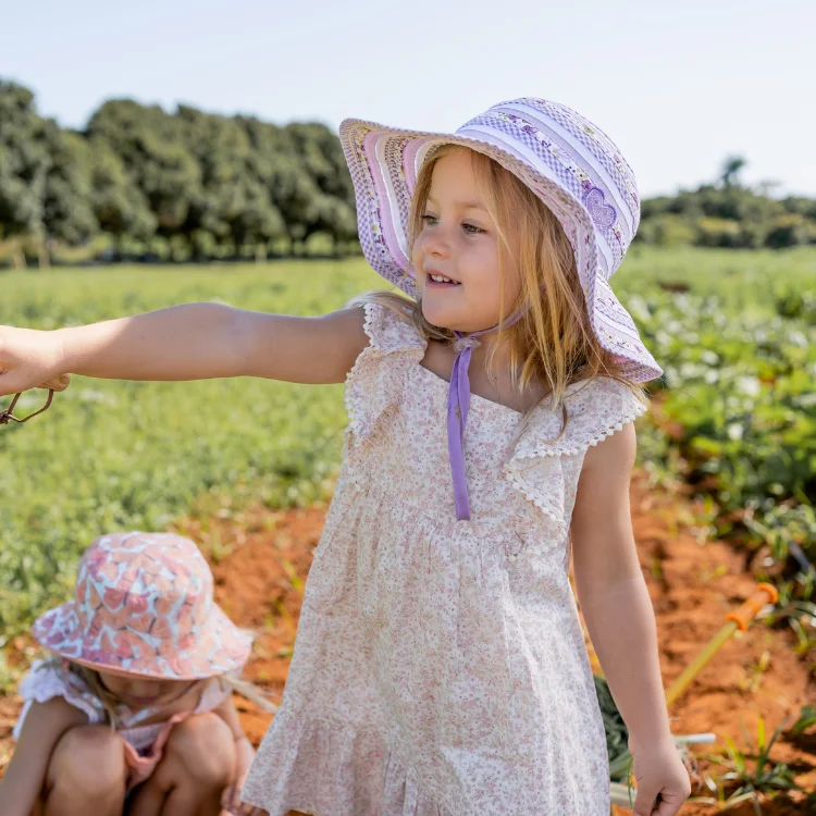 Beanies & Headbands for Calm Days-Millymook Girls Sweetheart Hat - Lilac