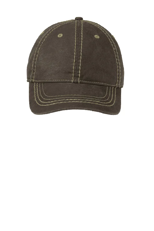 Mens hats for home use-Port Authority Mens Adjustable Hat - Brown