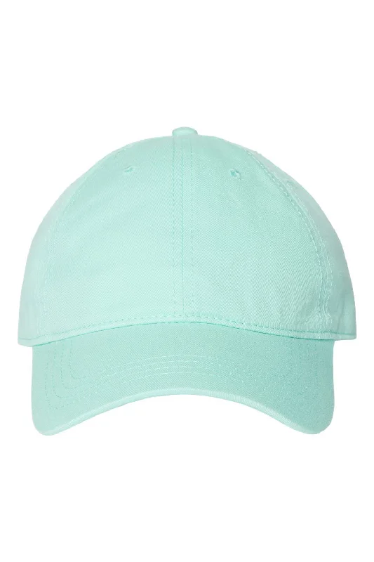 Mens hats for fall weather-Cap America Mens Relaxed Adjustable Dad Hat - Mint Green