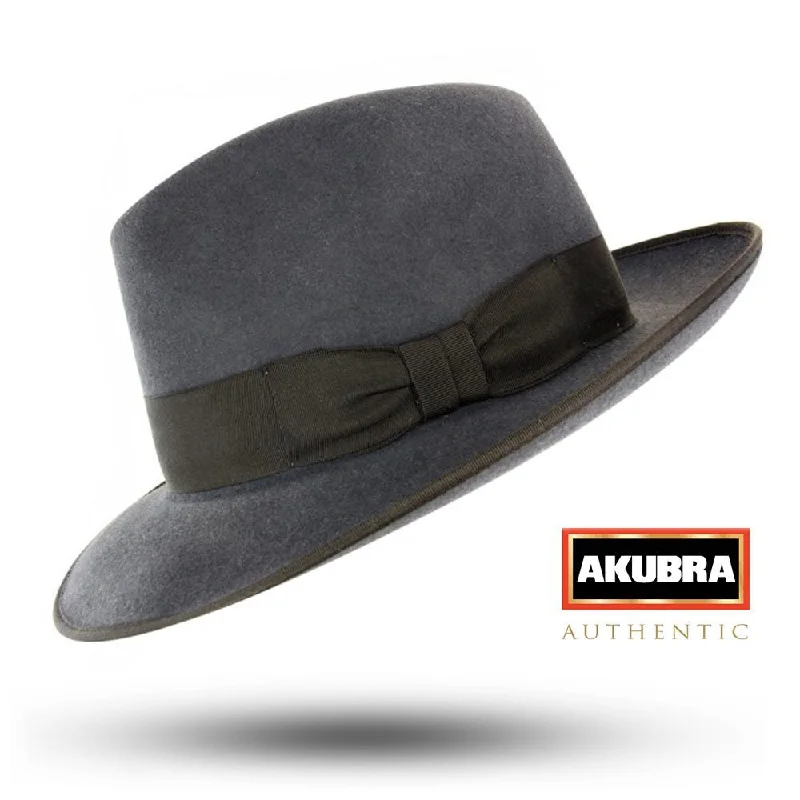 Beanies & Headbands for Dressy Nights-Akubra Bogart Hat - Carbon Grey