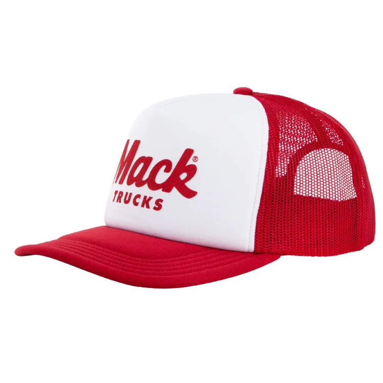 Beanies & Headbands with Soft Inside-American Needle Mack Big Red Roscoe Trucker - White/Red