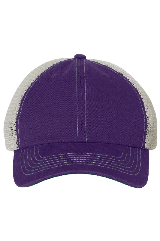 Mens hats for bedtime comfort-47 Brand Mens Trawler Snapback Hat - Purple/Stone