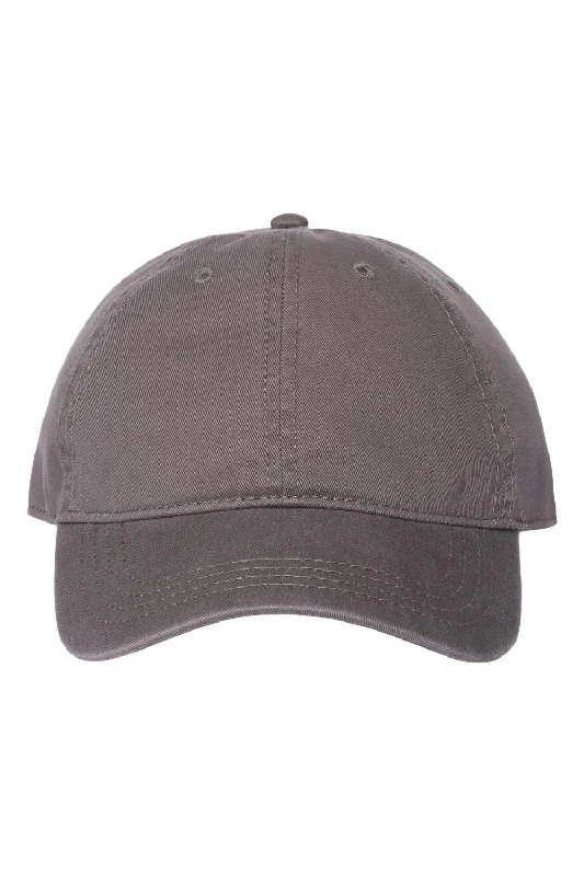 Mens hats for brisk walks-Cap America Mens Relaxed Adjustable Dad Hat - Charcoal Grey