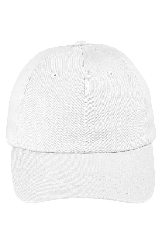 Mens hats with rugged style-Big Accessories Mens Snapback Hat - White