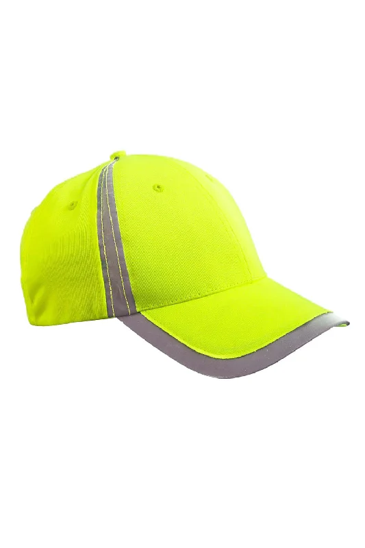 Mens hats for warm days-Big Accessories Mens Adjustable Hat - Neon Yellow