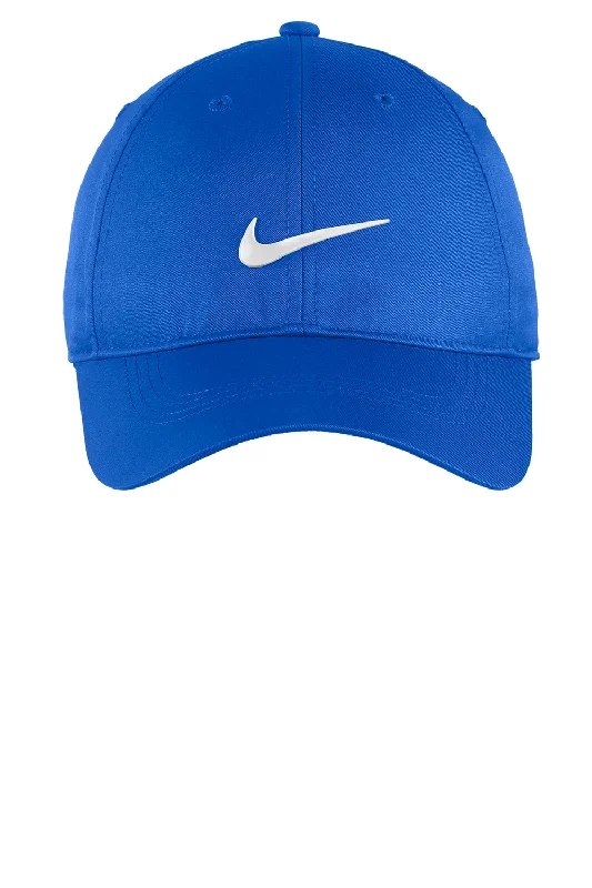 Mens hats for volleyball-Nike Mens Dri-Fit Moisture Wicking Adjustable Hat - Game Royal Blue