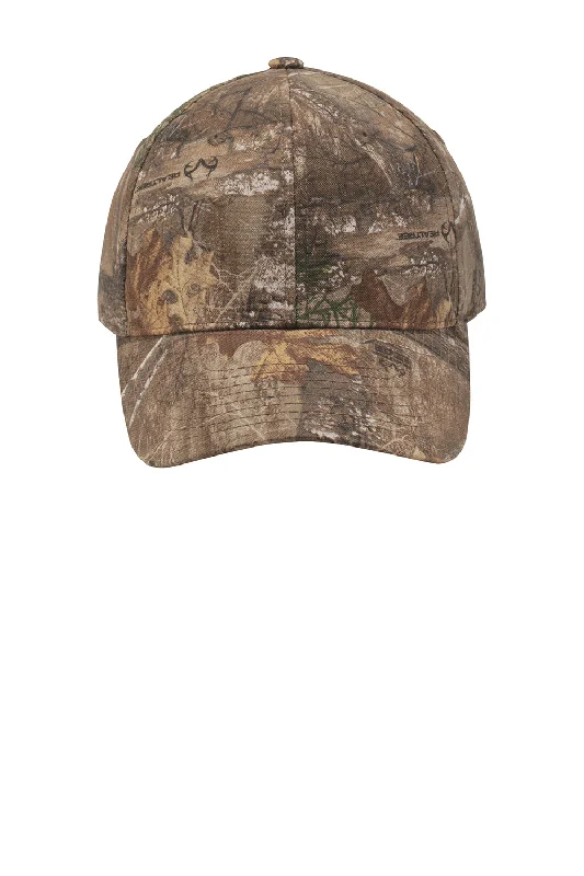 Mens hats for outdoor running-Port Authority Mens Pro Camouflage Adjustable Hat - Realtree Edge Camo