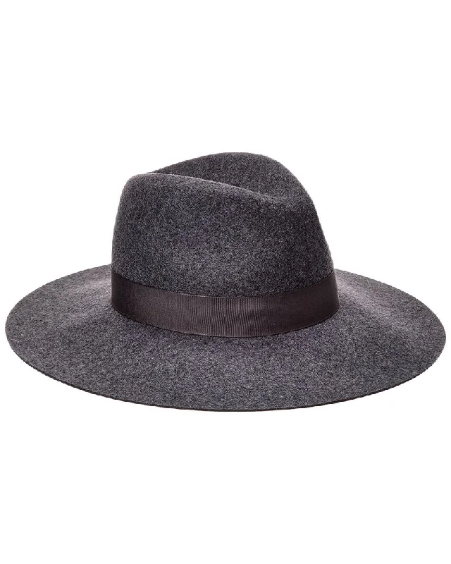 Wool hats for wintertime activities-Phenix Wide Brim Wool Fedora