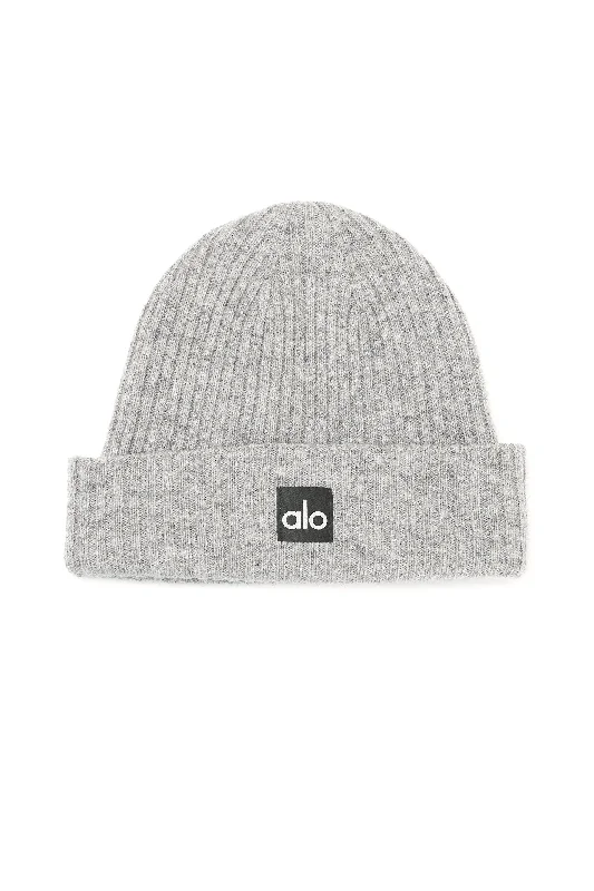 Beanies & Headbands for Rugby Fans-Cashmere Beanie - Dove Grey Heather