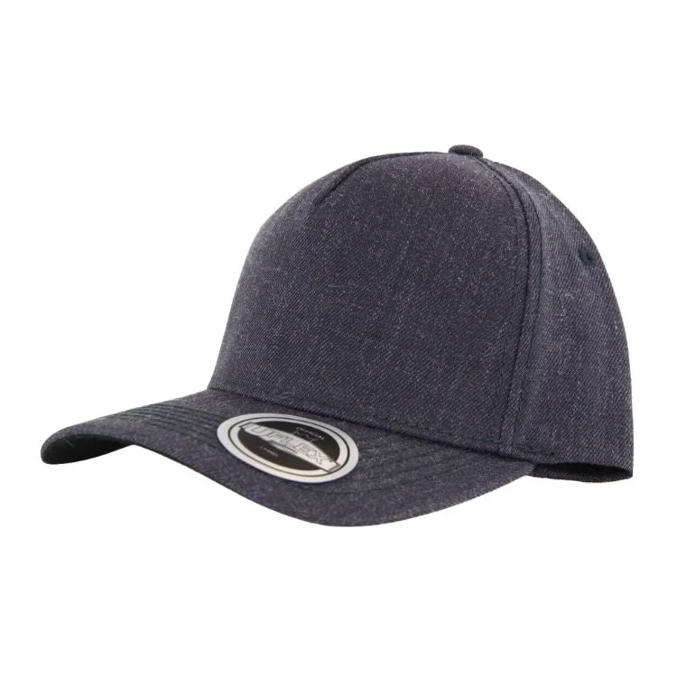 Beanies & Headbands for Beach Trips-UFLEX 5 Panel Snapback Curved Cap - Charcoal