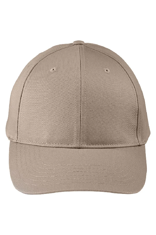 Mens hats with stripes-Big Accessories Mens Twill Snapback Hat - Khaki Brown