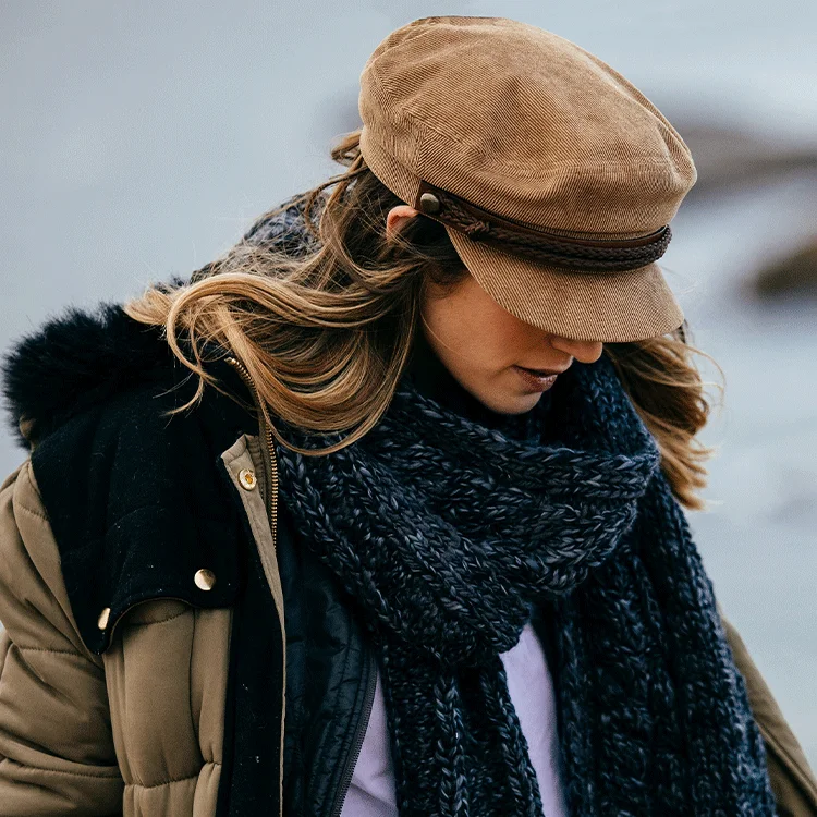 Beanies & Headbands for Long Shifts-Kooringal Ladies Eden Fisherman Cap - Brown