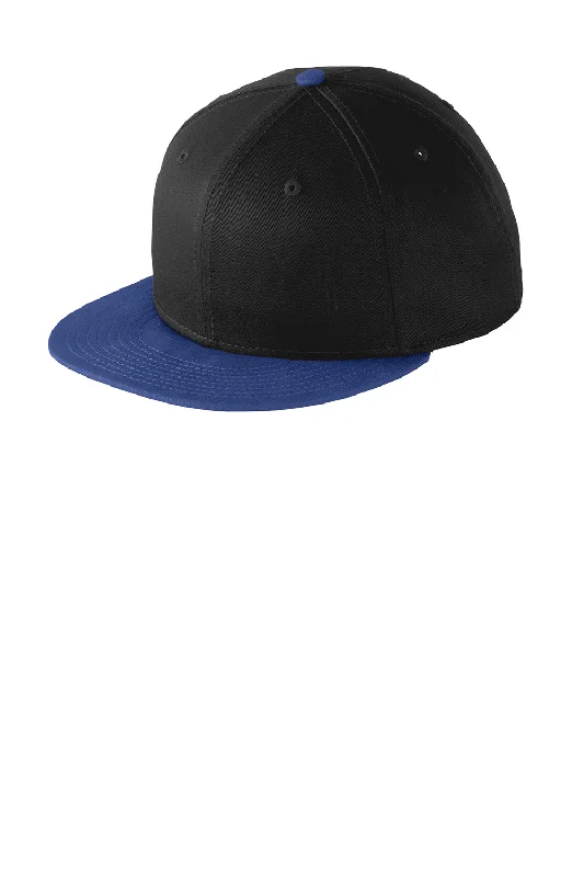 Mens hats with durable texture-New Era Mens Adjustable Hat - Black/Royal Blue