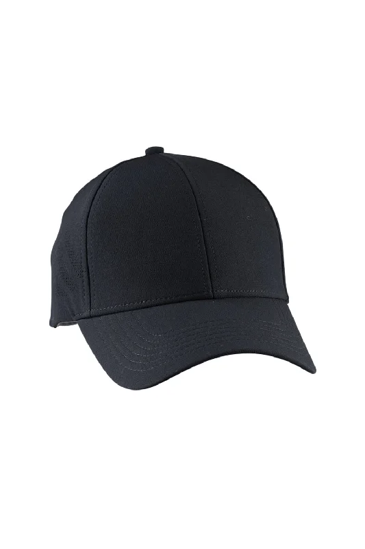 Mens hats with elegant patterns-Adams Mens Pro-Flow Moisture Wicking Adjustable Hat - Black